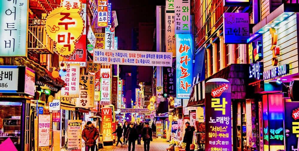 Cuộc sống về đêm sôi động tại Seoul | Vé máy bay đi Seoul