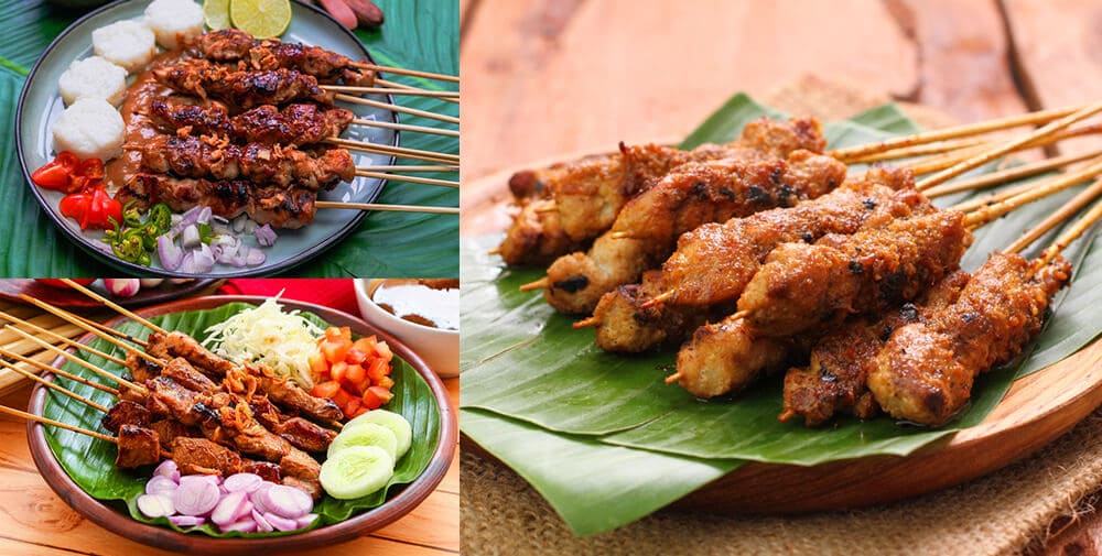Thịt Nướng Satay Indonesia (Sate Ayam) | Vé Máy Bay Hà Nội đi Indonesia