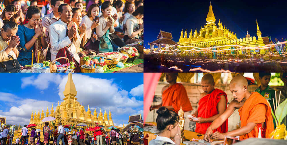 Lễ Hội Thạt Luổng Lào ở Viêng Chăn | Vé Máy Bay đi Vientiane