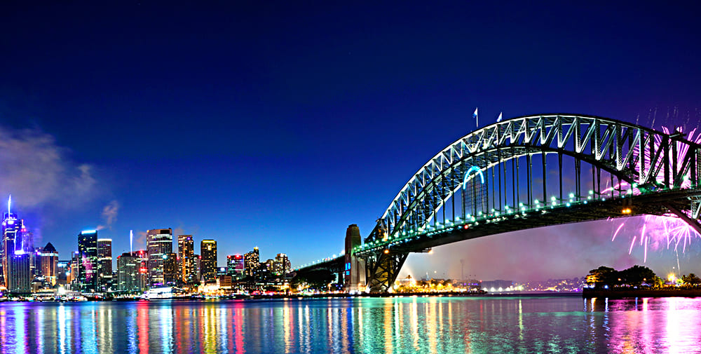 Thành phố Sydney về đêm lấp lánh | ​Vé máy bay đi Úc giá rẻ