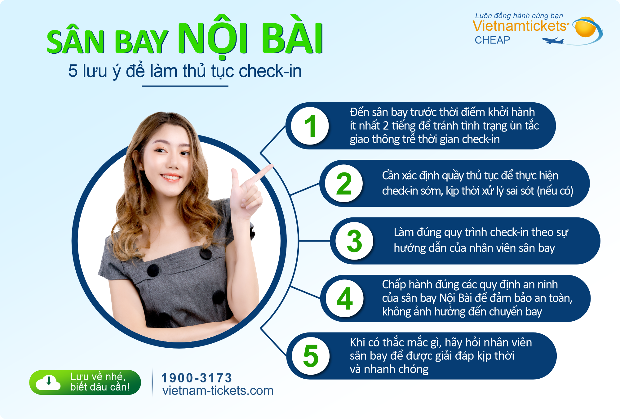 5 Lưu ý để làm thủ tục check-in tại sân bay Nội Bài