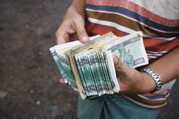 Tiền lưu hành ở Myanmar
