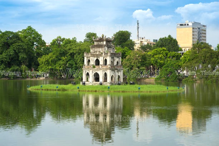 Chiêm ngưỡng kiến trúc cổ của tháp rùa tại hồ Gươm | Chỗ ăn chơi ở Hà Nội