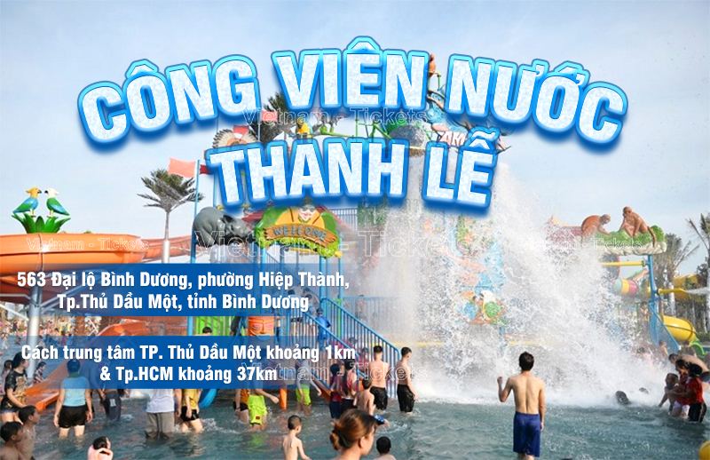 Công viên nước Thanh Lễ ngay tuyến đường Đại lộ Bình Dương, Tp.Thủ Dầu Một | Công viên nước lớn nhất Bình Dương