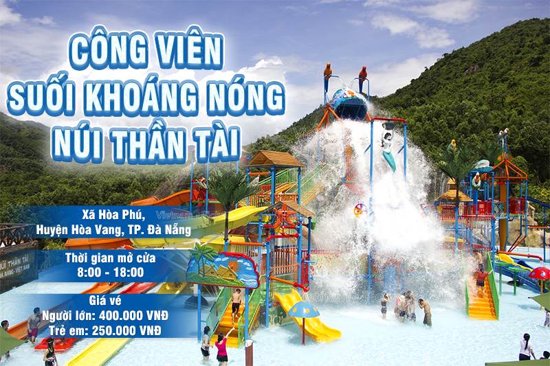 Công viên Suối Khoáng Nóng Núi Thần Tài - điểm đến mới toanh với nhiều trò chơi nước thú vị đến bất ngờ | Công viên nước ở Đà Nẵng