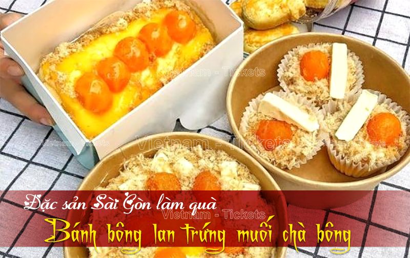 Bánh bông lan trứng muối chà bông | Đặc sản Sài Gòn làm quà