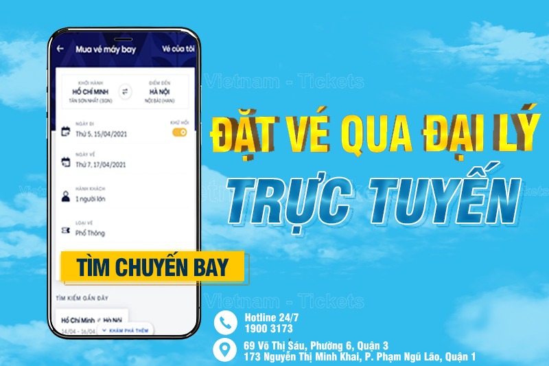 Đặt qua đại lý vé máy bay trực tuyến | Đặt vé máy bay ở đâu rẻ nhất?