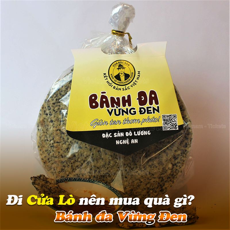 Đi Cửa Lò nên mua quà gì? Bánh đa Vừng Đen loại bánh thơm ngon, đậm vị xứ Nghệ