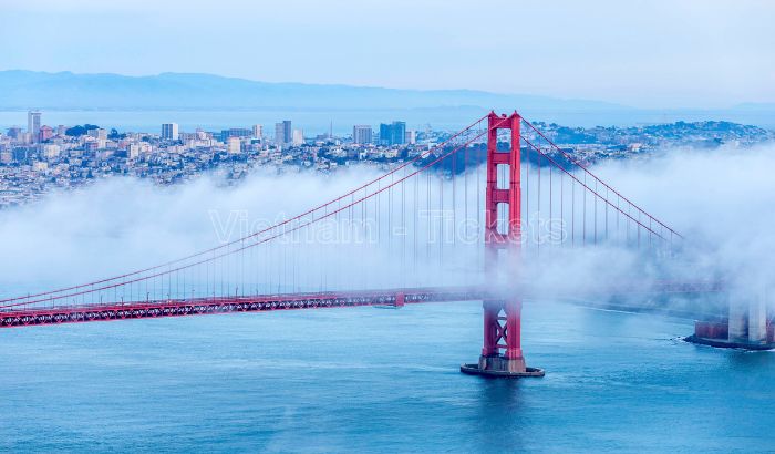 Khung cảnh đẹp ngất ngây tại Cầu Cổng Vàng, San Francisco, Hoa Kỳ