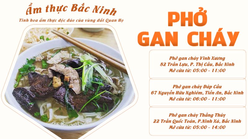 Phở gan cháy | Food tour Bắc Ninh