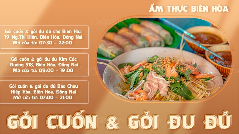 Gỏi đu đủ & gỏi cuốn | Food tour Biên Hòa