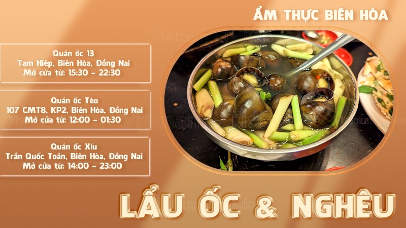 Các món lẩu từ "Nghêu - sò - ốc - hến" | Food tour Biên Hòa