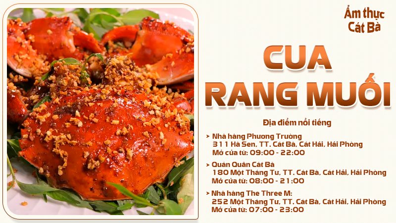 Cua rang muối | Food tour Cát Bà