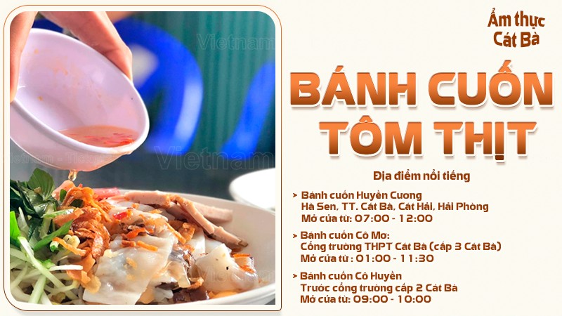 Bánh cuốn tôm thịt | Food tour Cát Bà