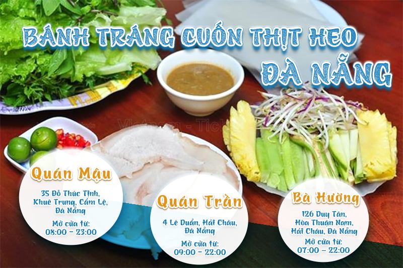 Bánh tráng cuốn thịt heo | Food tour Đà Nẵng