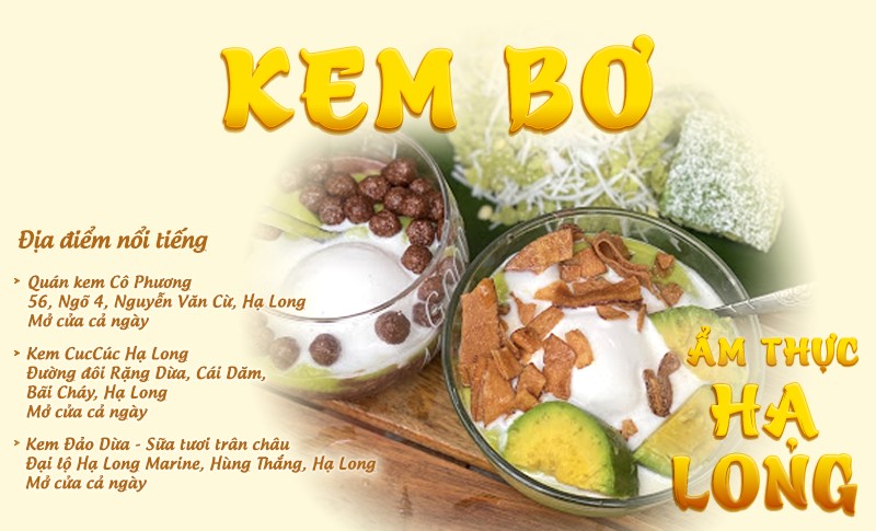 Kem bơ | Food tour Hạ Long