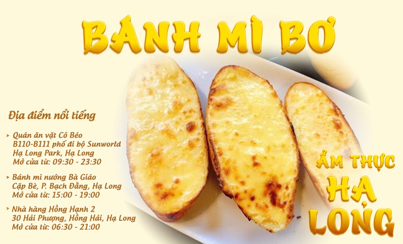 Bánh mì bơ nướng | Food tour Hạ Long