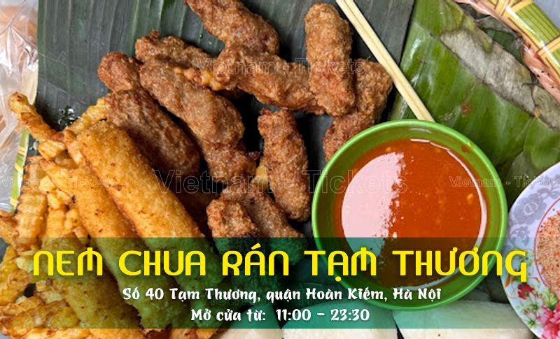 Nem chua rán Tạm Thương | Food tour Hà Nội