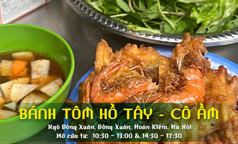 Bánh tôm Hồ Tây - Cô Ầm | Food tour Hà Nội