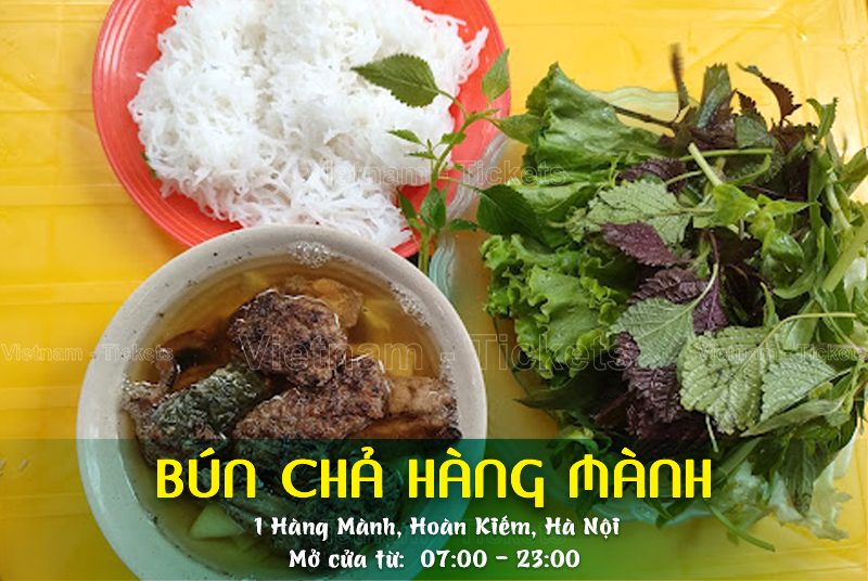 Bún chả Hàng Mành | Food tour Hà Nội