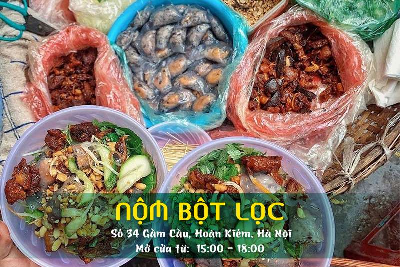 Nộm bột lọc | Food tour Hà Nội