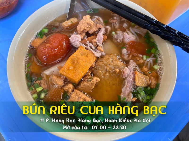 Bún riêu cua Hàng Bạc | Food tour Hà Nội