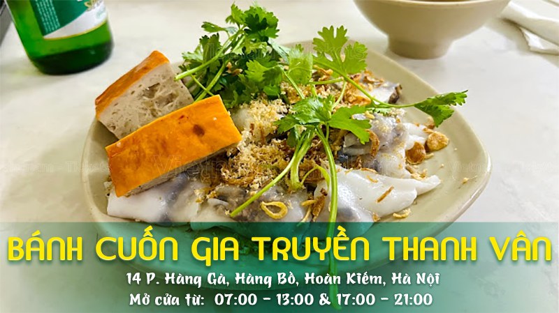 Bánh cuốn gia truyền Thanh Vân | Food tour Hà Nội