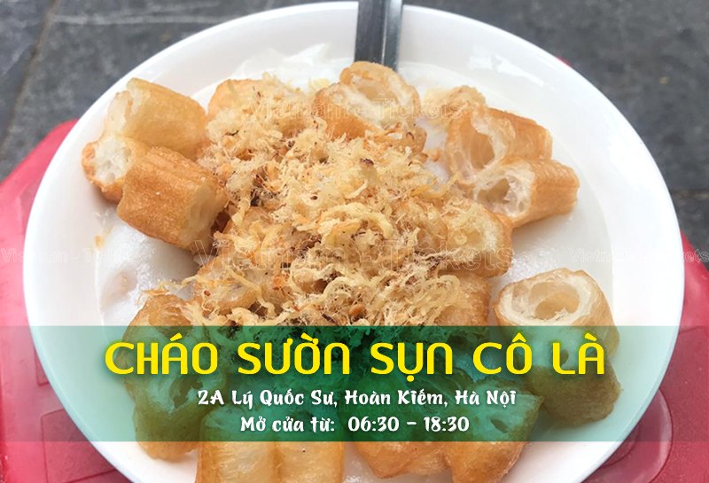 Cháo sườn sụn Cô Là | Food tour Hà Nội