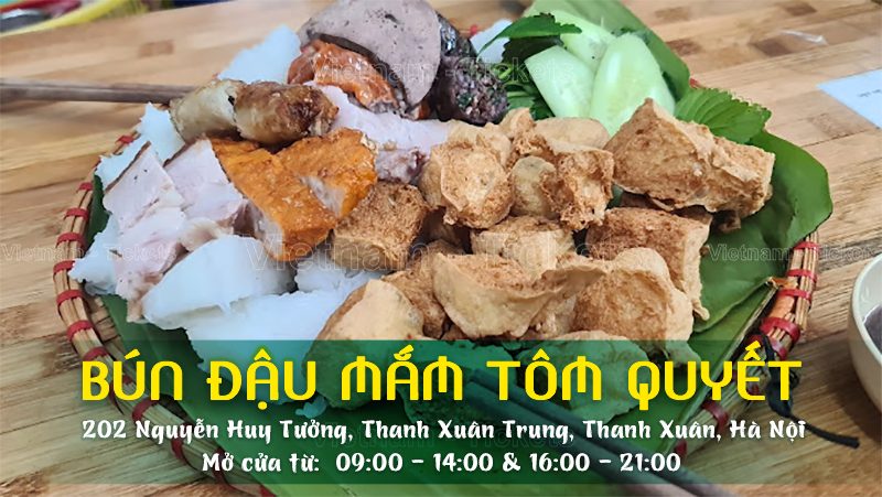 Bún đậu mắm tôm Quyết | Food tour Hà Nội