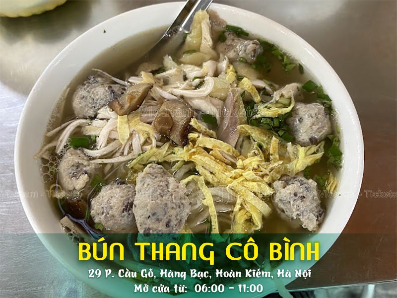 Bún thang Cô Bình | Food tour Hà Nội