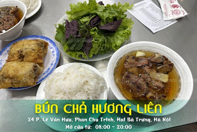 Bún chả Hương Liên | Food tour Hà Nội