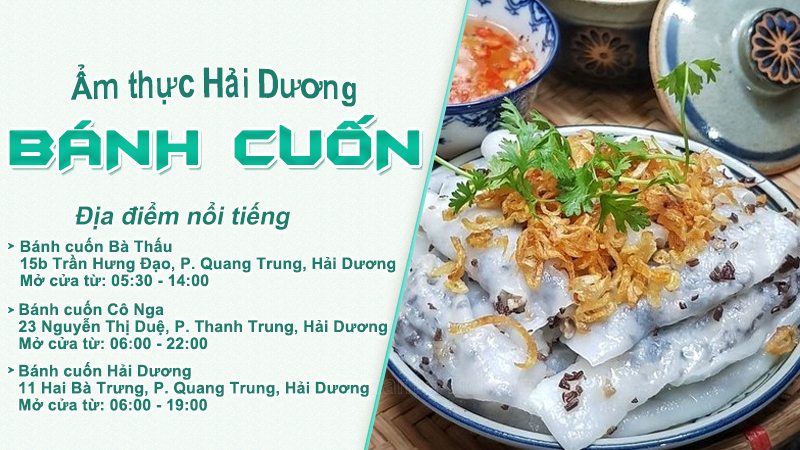 Bánh cuốn tráng tay | Food tour Hải Dương