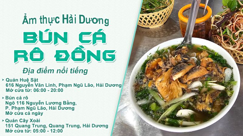 Bún cá rô đồng | Food tour Hải Dương