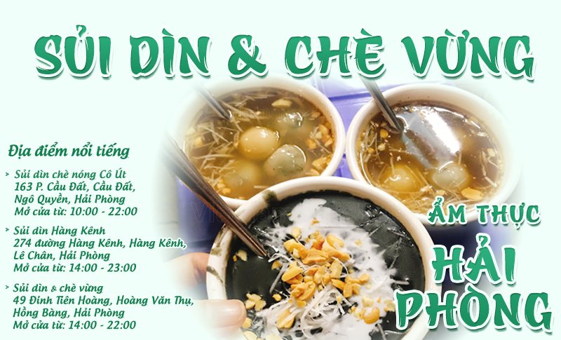 Sủi dìn, chè vừng | Food tour Hải Phòng