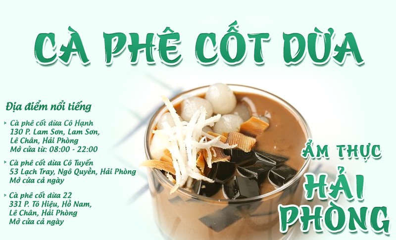 Cà phê cốt dừa | Food tour Hải Phòng