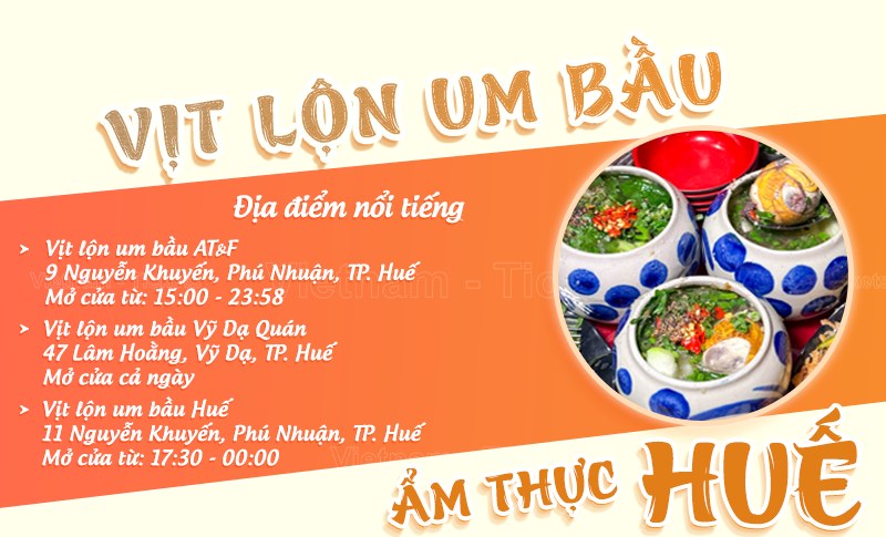 Vịt lộn um bầu | Food tour Huế  ​