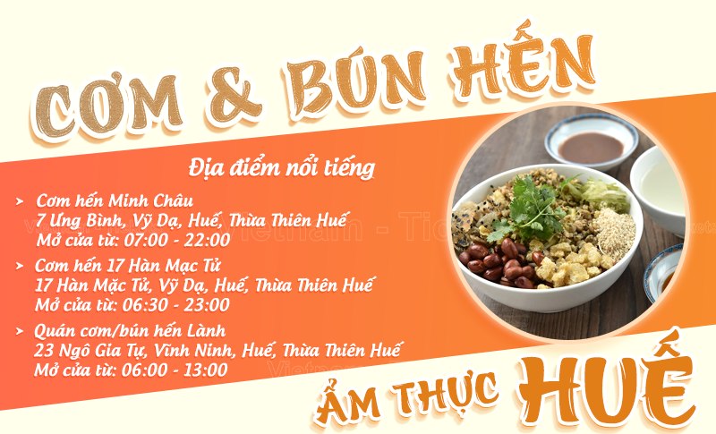 Cơm & bún hến | Food tour Huế