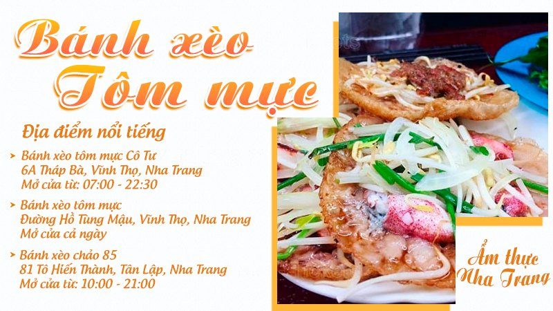 Bánh xèo tôm mực | Food tour Nha Trang