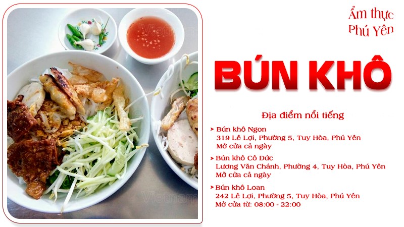 Bún khô | Food tour Phú Yên