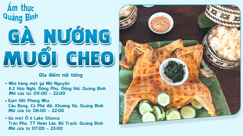 Gà nướng muối cheo | Food tour Quảng Bình