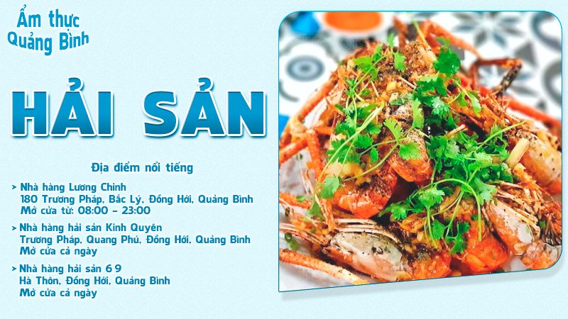 Các loại hải sản | Food tour Quảng Bình