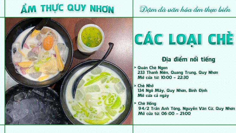 Các loại chè | Food tour Quy Nhơn