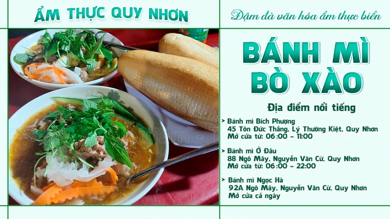 Bánh mì bò xào | Food tour Quy Nhơn