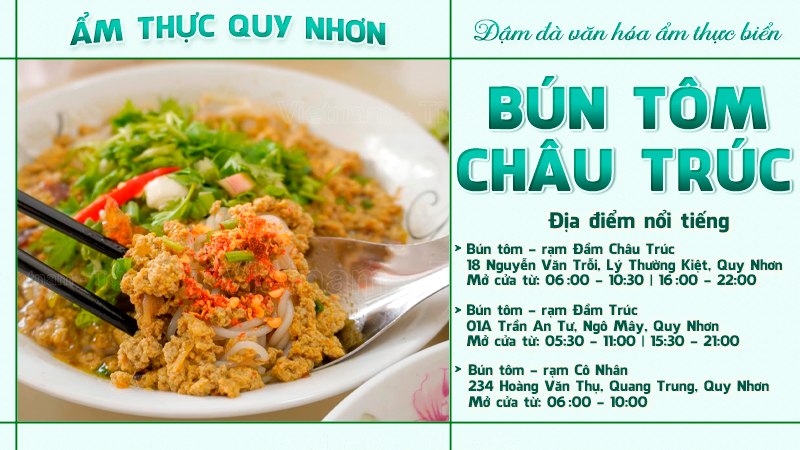 Bún tôm Châu Trúc | Food tour Quy Nhơn