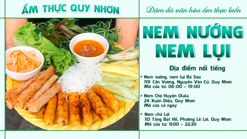 Nem nướng & nem lụi | Food tour Quy Nhơn