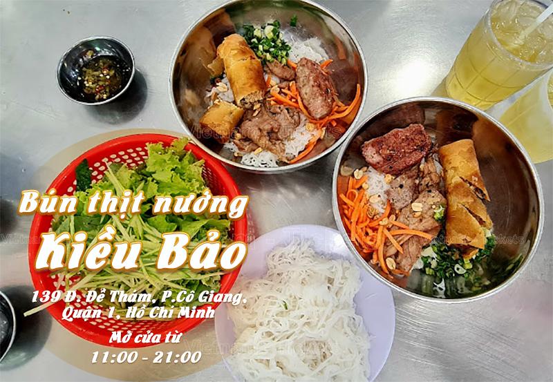 Bún thịt nướng Kiều Bảo - Đề Thám | Food Tour Sài Gòn