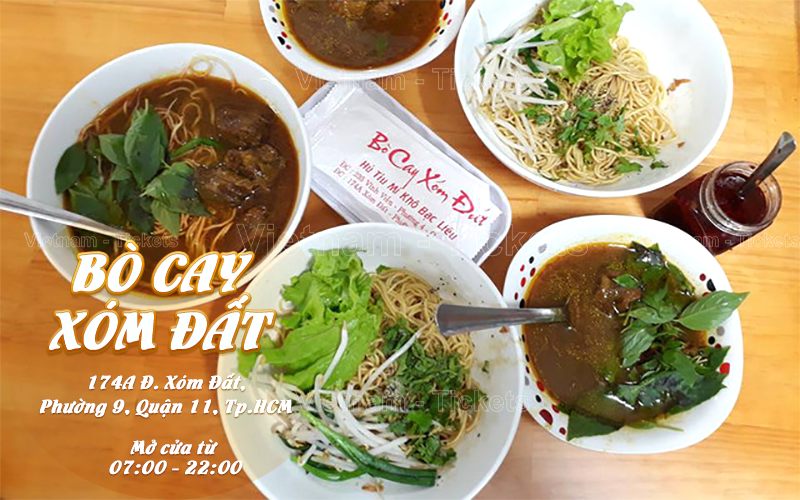 Hủ tiếu khô Bạc Liêu - Bò cay Xóm Đất | Food Tour Sài Gòn