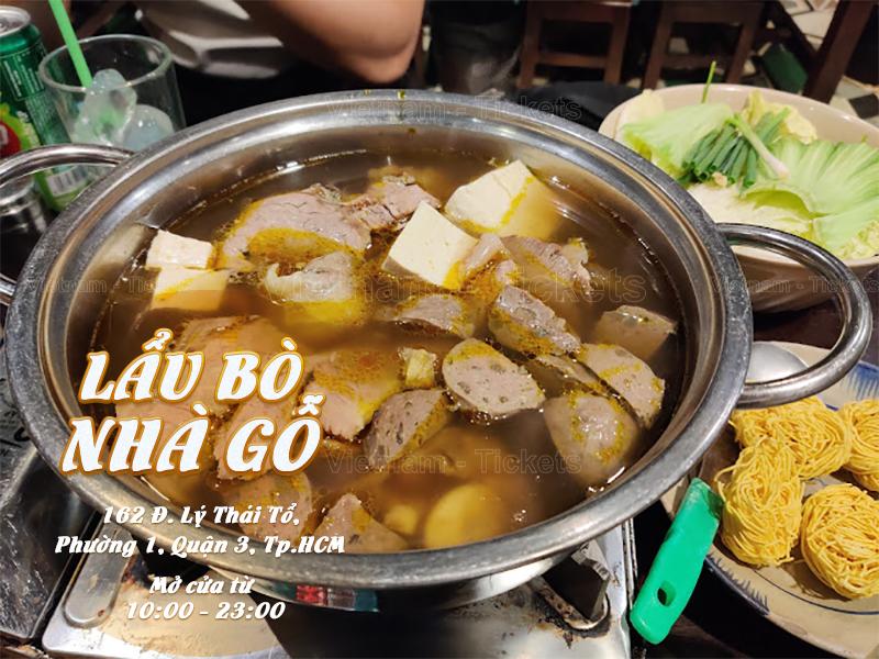 Lẩu bò Nhà Gỗ - Lý Thái Tổ | Food Tour Sài Gòn