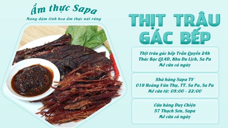 Thịt trâu gác bếp | Food tour Sapa