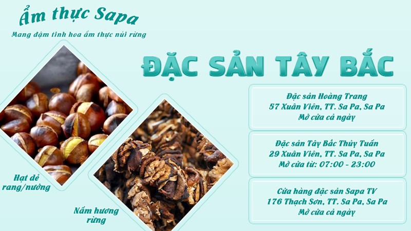 Hạt dẻ rang & nấm hương rừng | Food tour Sapa